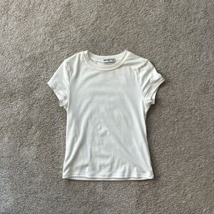 Princess Polly Basic White Short Sleeve Top